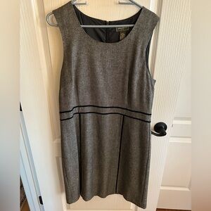 Eddie Bauer Charcoal Midi Dress with Black Trim